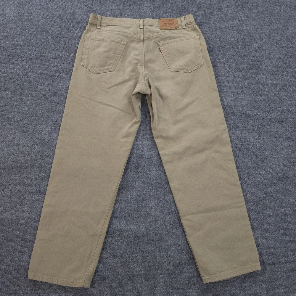 Vintage Levis Jeans Mens 36x30 Beige Denim‎ 550 Relaxed Tapered Made USA 90s
